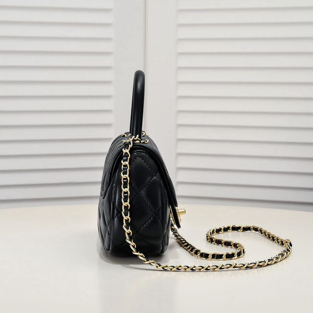 Chanel coco Leather Handle Shoulder Crossbody Bag