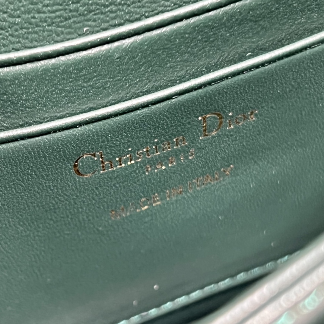 Dior Miss Mini Bag Rose Pine Green Patent Cannage Calfskin