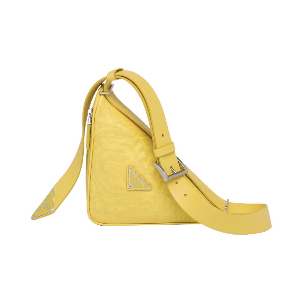 Prada Saffiano Triangle Waist Bag