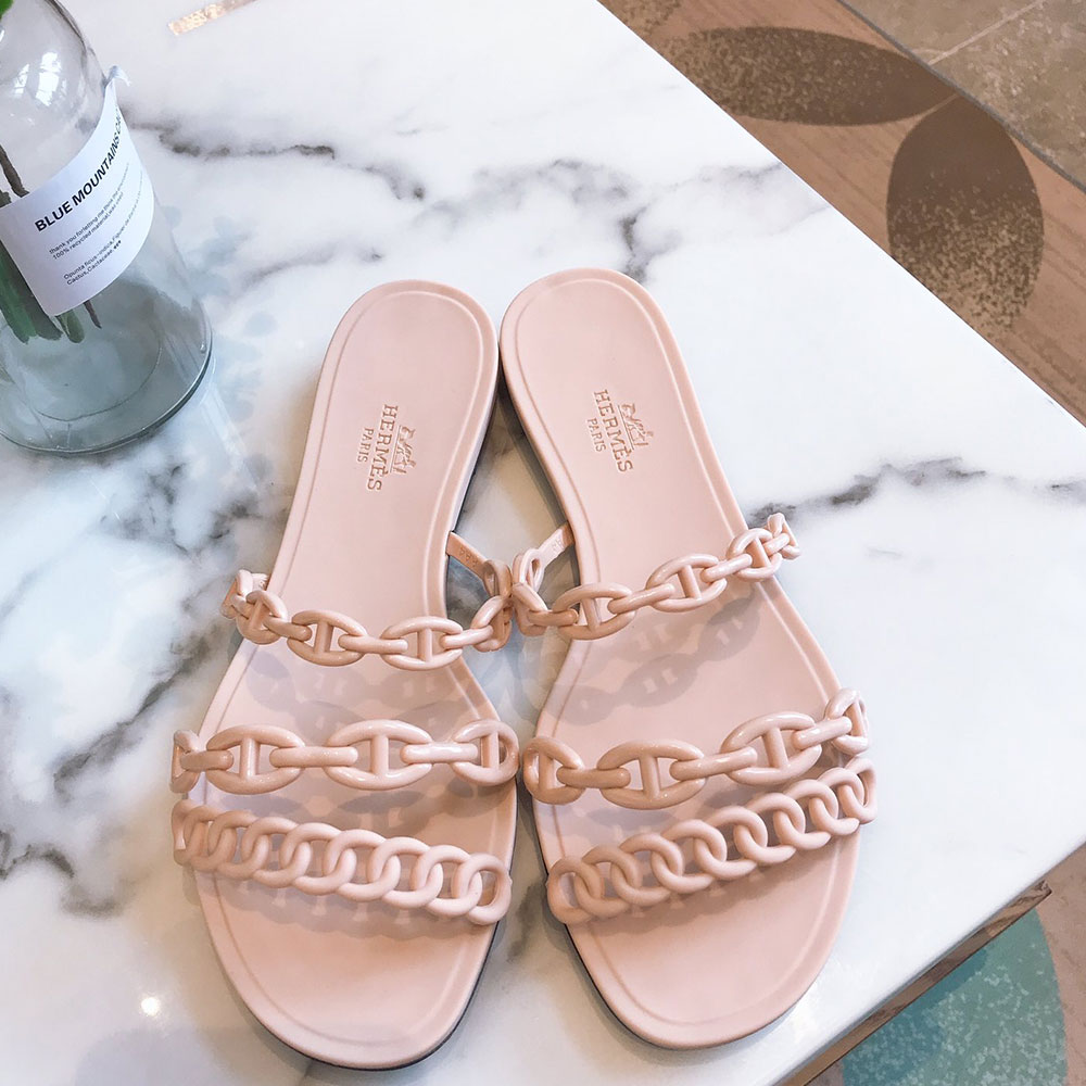 Hermes Shoes Island Flat Slppers Slide Sandal