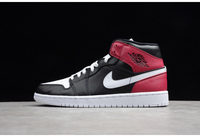 Air Jordan 1 Mid black noble red BQ6472-016