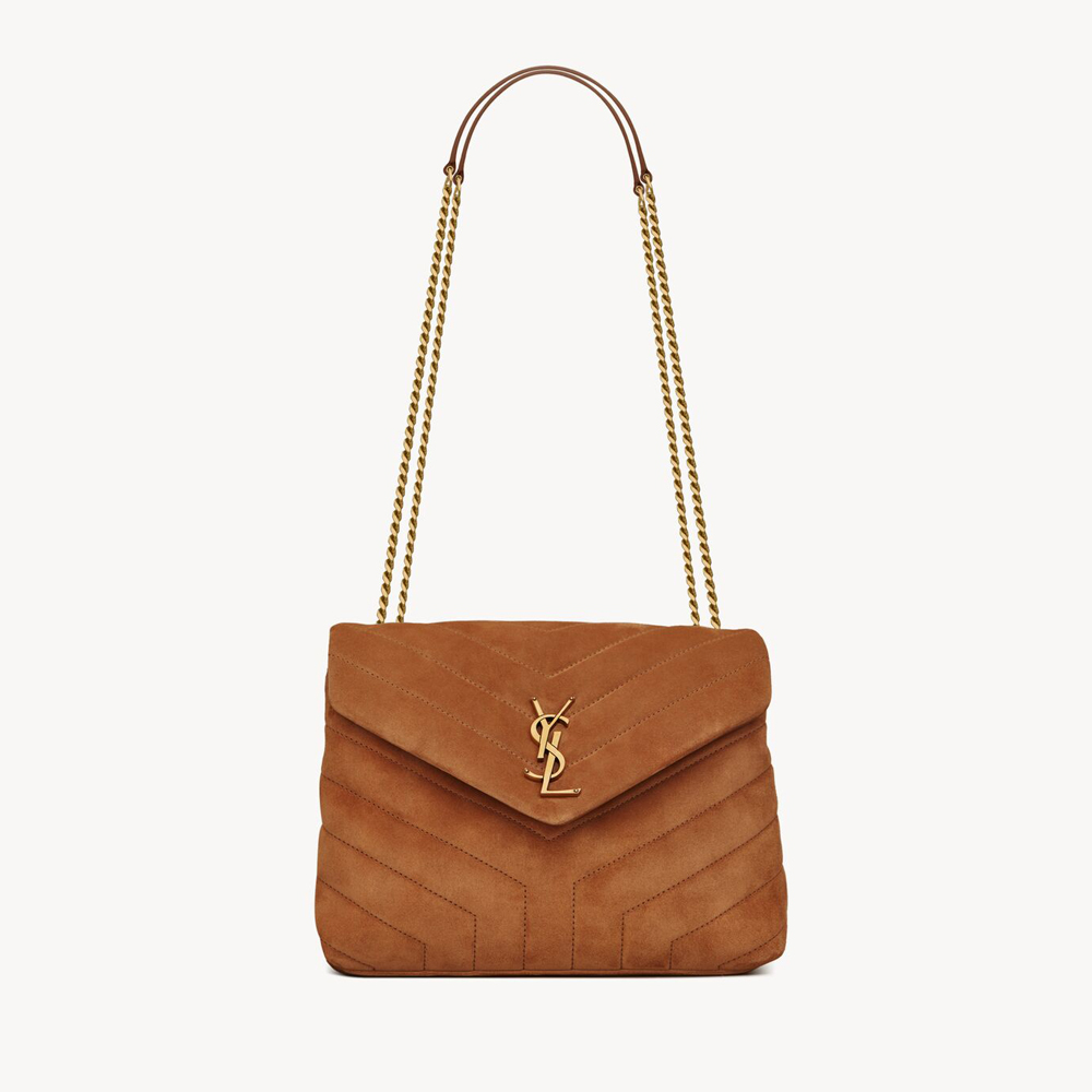 Saint Laurent LOULOU Quilted Suede Bag