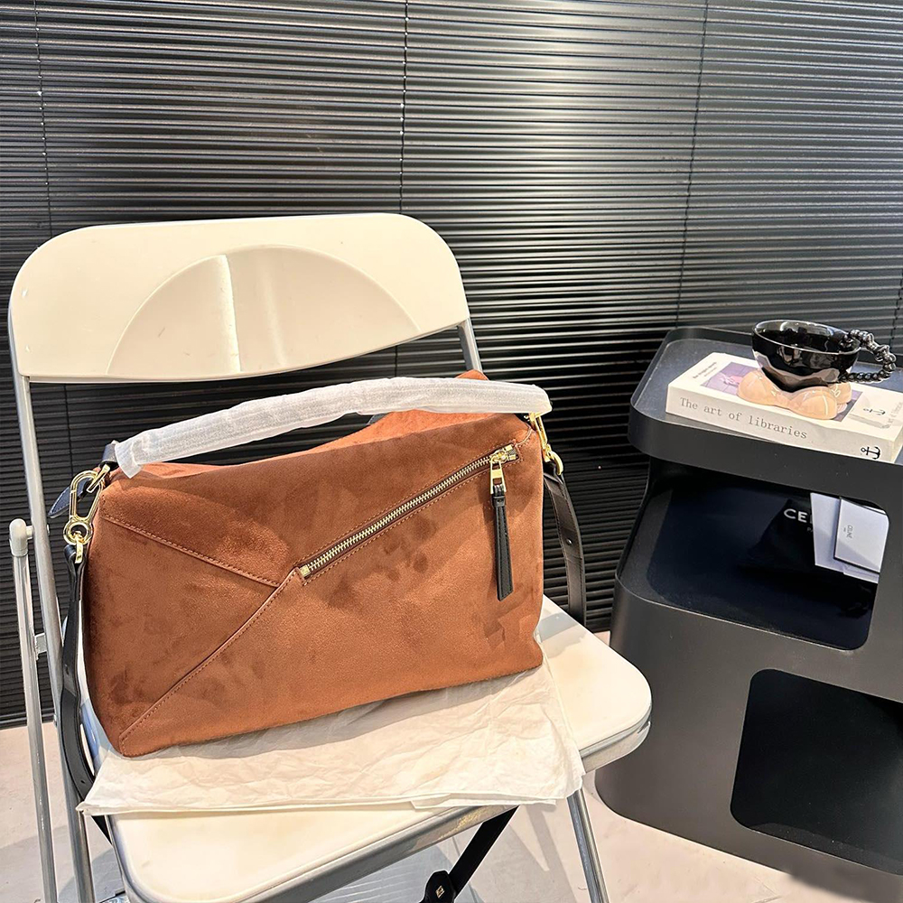 LOEWE Suede Puzzle Bag