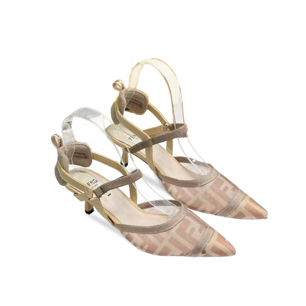 Fendi Colibrì lite ff mesh medium-heeled slingbacks