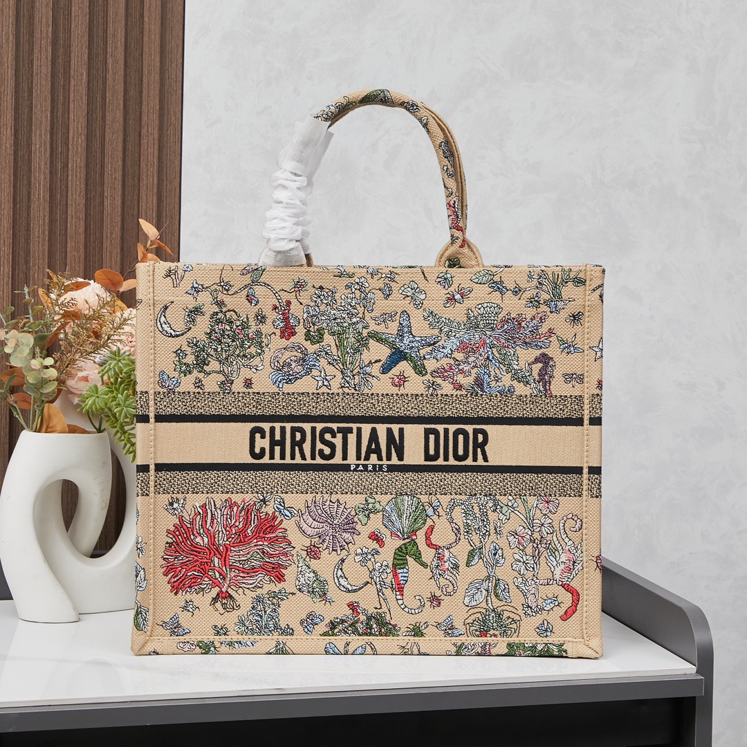 DIOR Embroidered Tote Bag