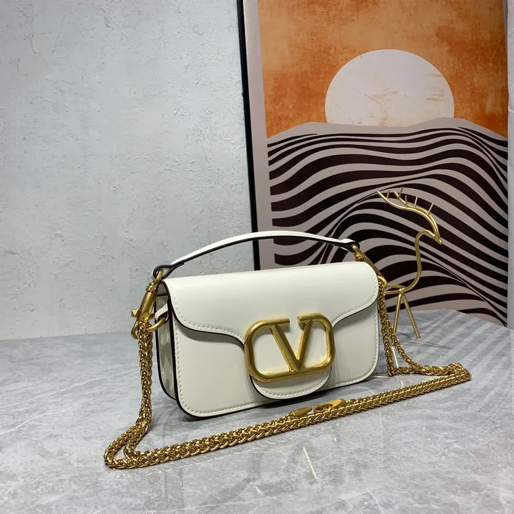 VALENTINO GARAVANI V Logo Baguette Shoulder Bag Ladies MINILOCO Calfskin Bag