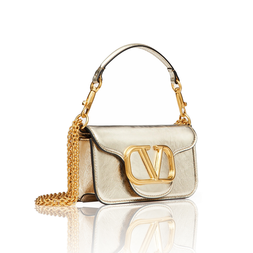 Valentino GARAVANILOcò Metallic Calfskin Bag