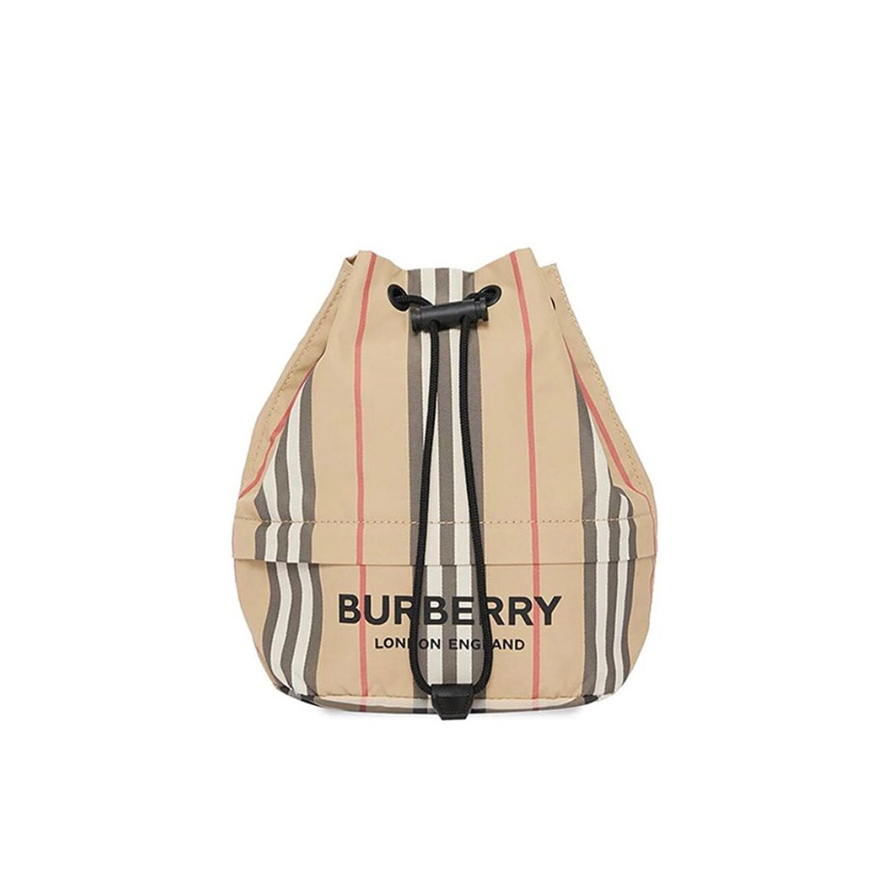 Burberry Striped Drawstring Ba
