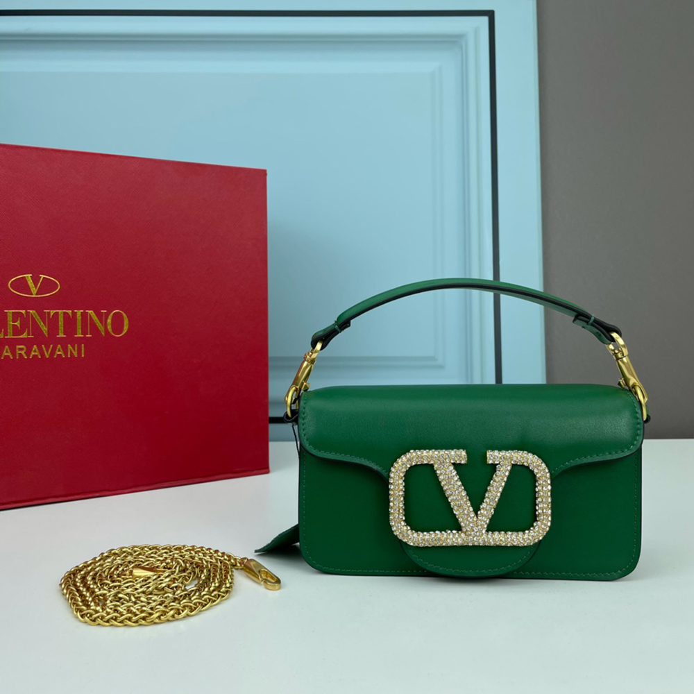 VALENTINO GARAVANI LOCÒ MICRO BAG WITH CHAIN AND JEWEL LOGO