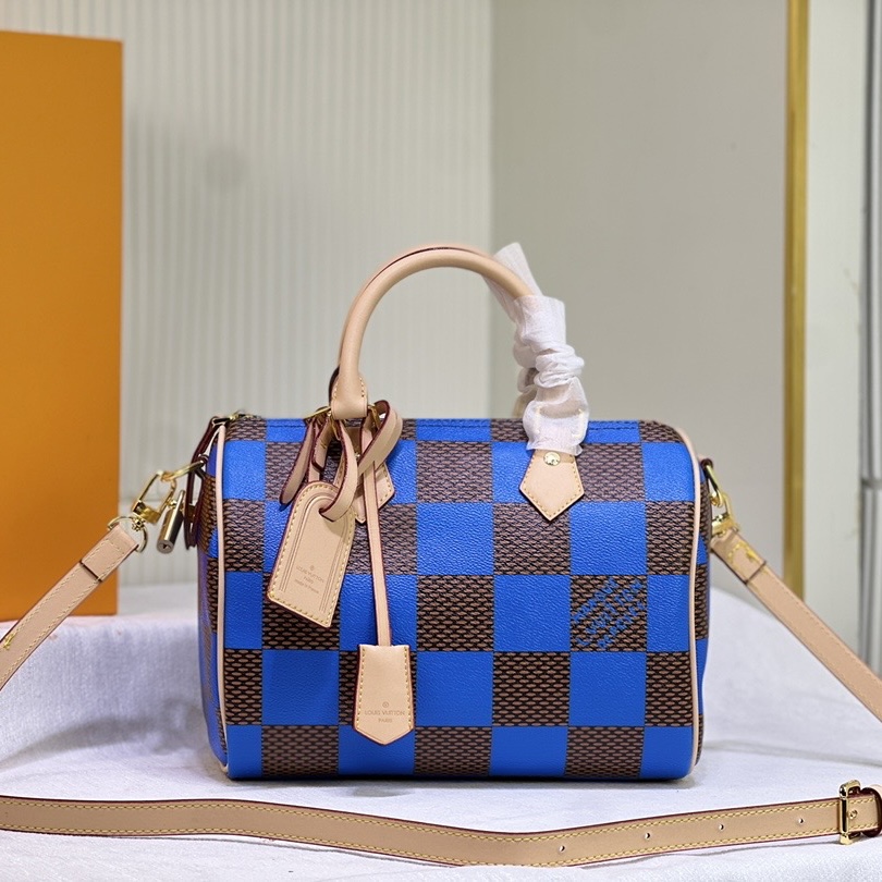 Louis Vuitton LV  Speedy 25 Checkerboard Shoulder Bag Handbag