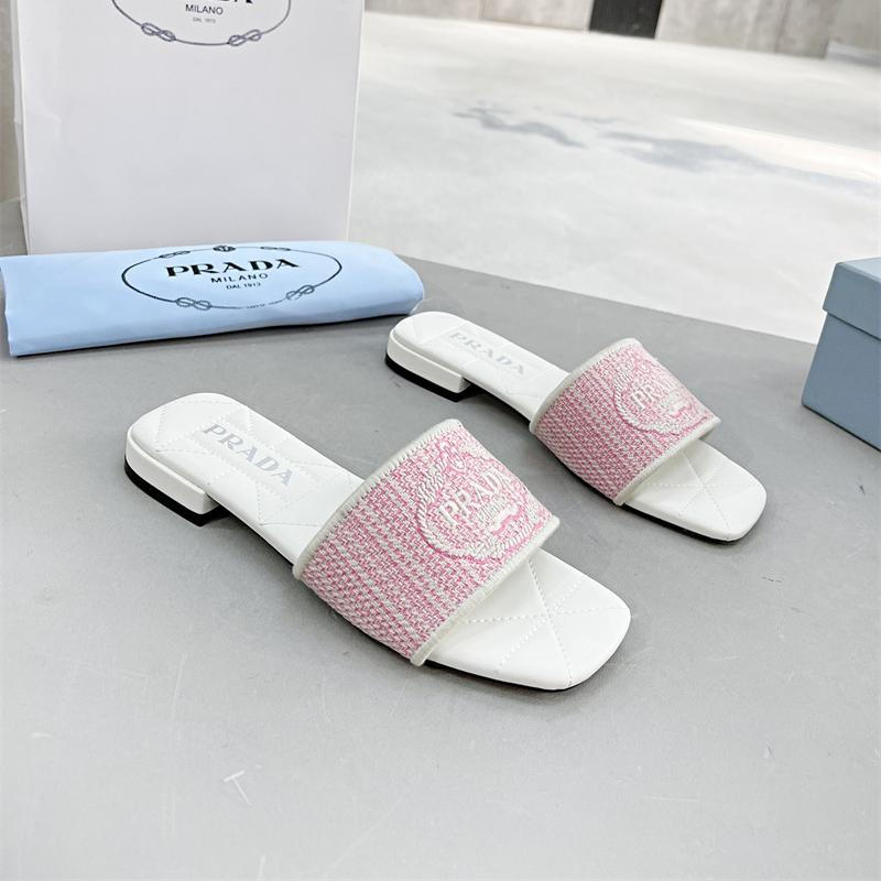 Prada Comfortable Flip-Flops Slide Sandal