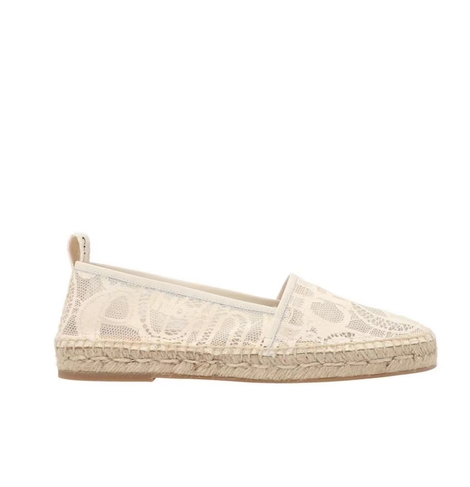 Chloe Woven Straw Stylish Casual Flats Shoes Sandal