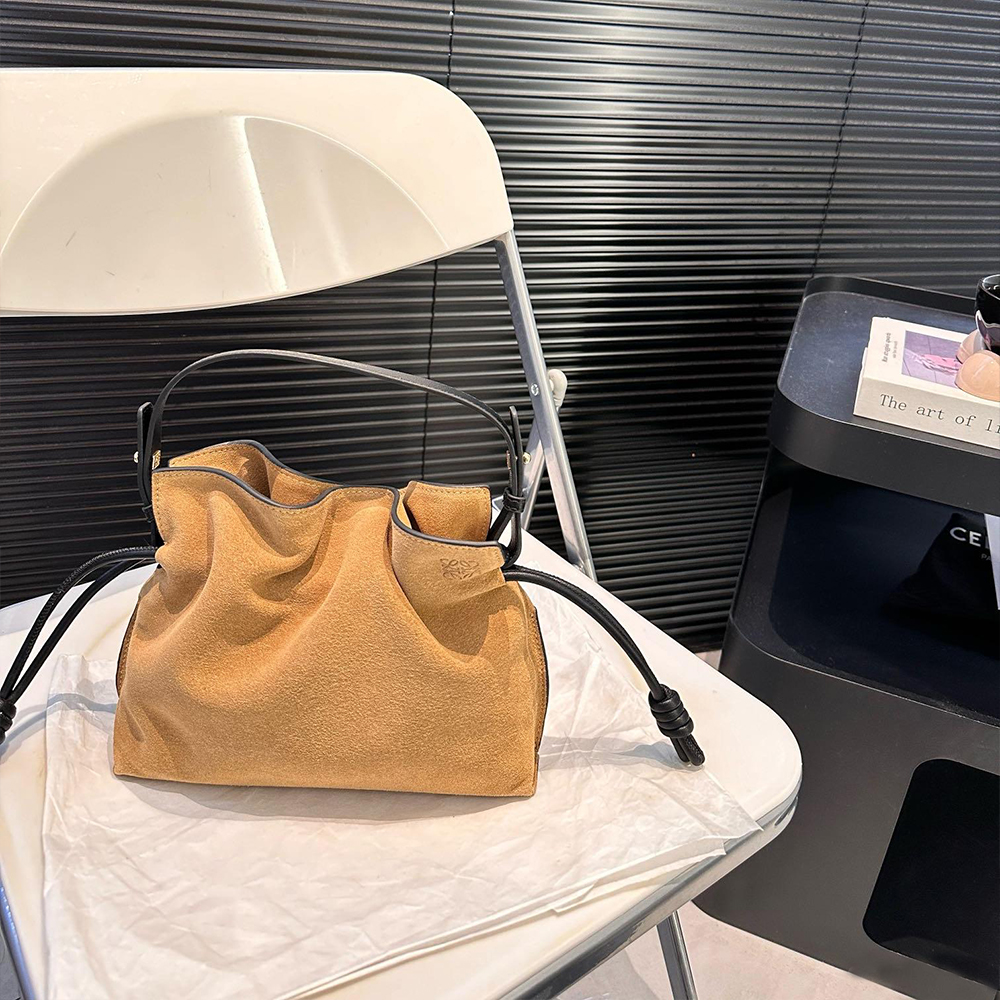 LOEWE Suede Anagram handbag