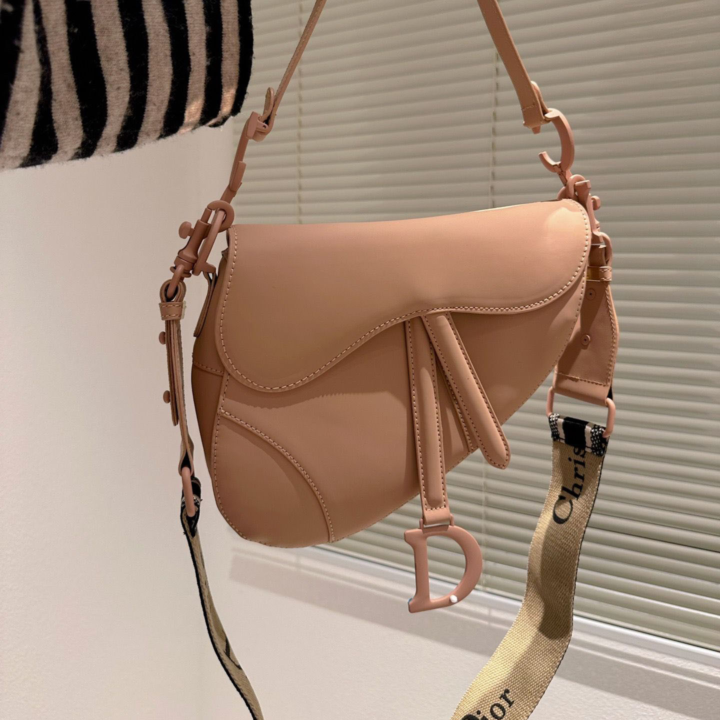 Dior Saddle Bag Matte Leather Shoulder Bag