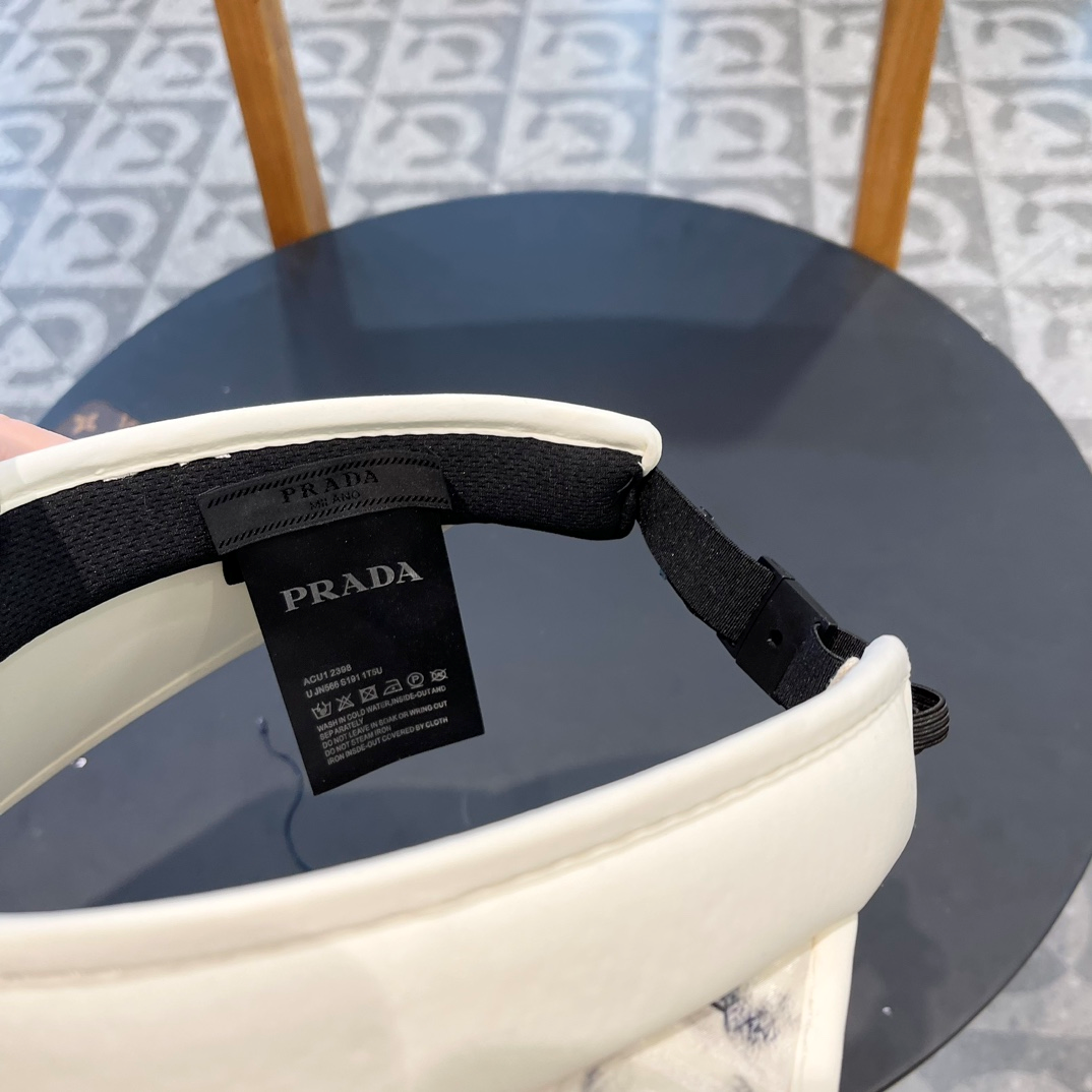 Prada Chinese Style ink Painting Empty Top Hat Sunhat