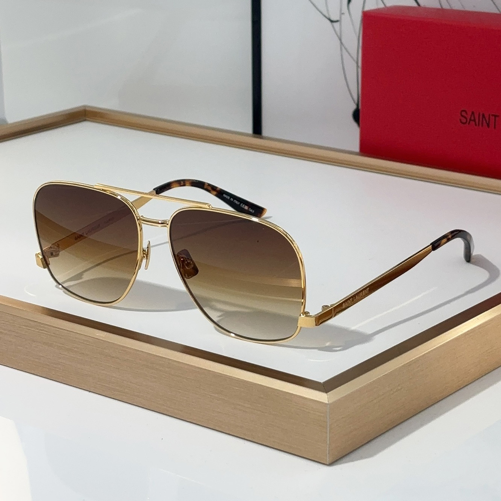 Saint Laurent YSL Metal Oval Sunglasses