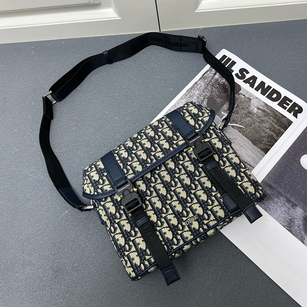 Dior Hit The Road Grained Leather Crossbody Bag