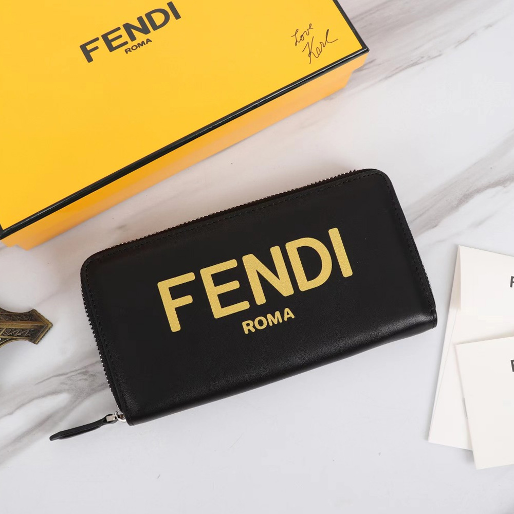 FENDI FF Printing Leather Wallte