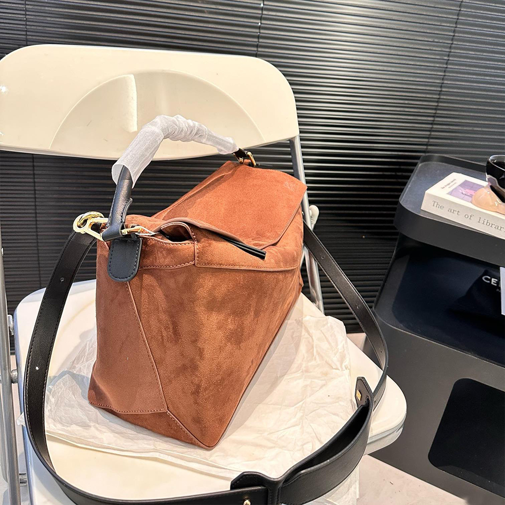 LOEWE Suede Puzzle Bag