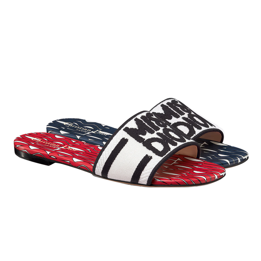 Dior Dway Miss Dior Allover Motif Sandals
