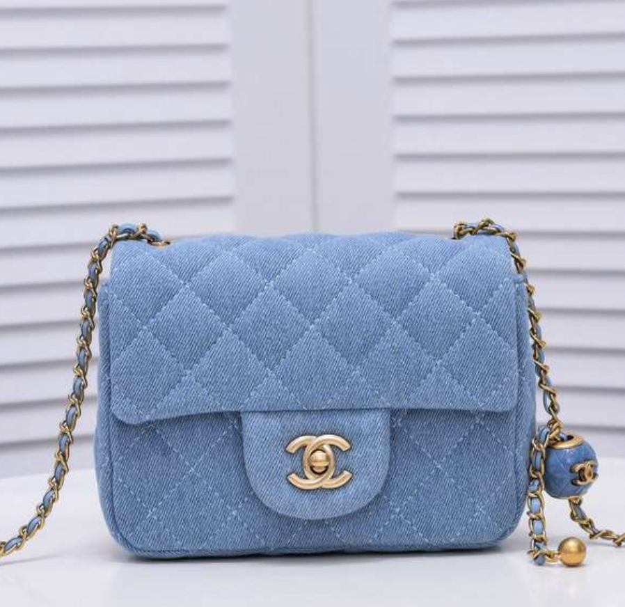 Chanel CF Calfskin Golden Ball 17CM