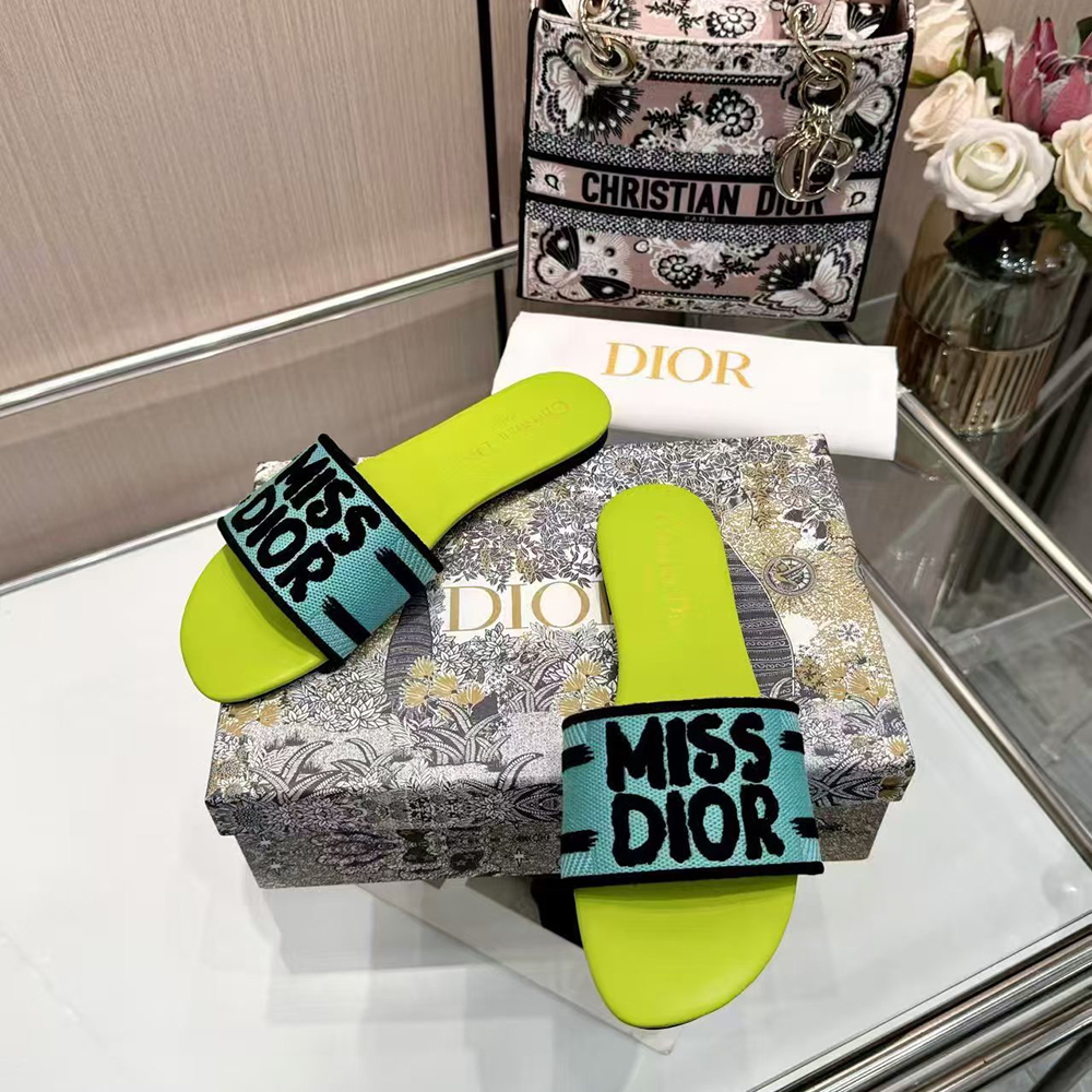 Dior Dway Miss Dior Allover Motif Sandals