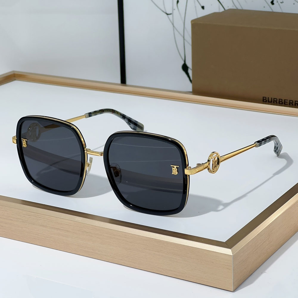 Buberry  Slim Hollowed out Logo on Mirror legs Sunglasses