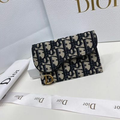 Dior Canvas Saddle Shape Wallte
