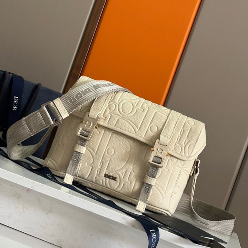 Dior Hit The Road Grained Leather Crossbody Bag