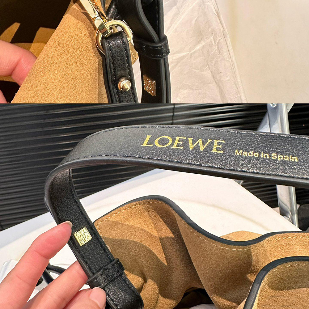 LOEWE Suede Anagram handbag