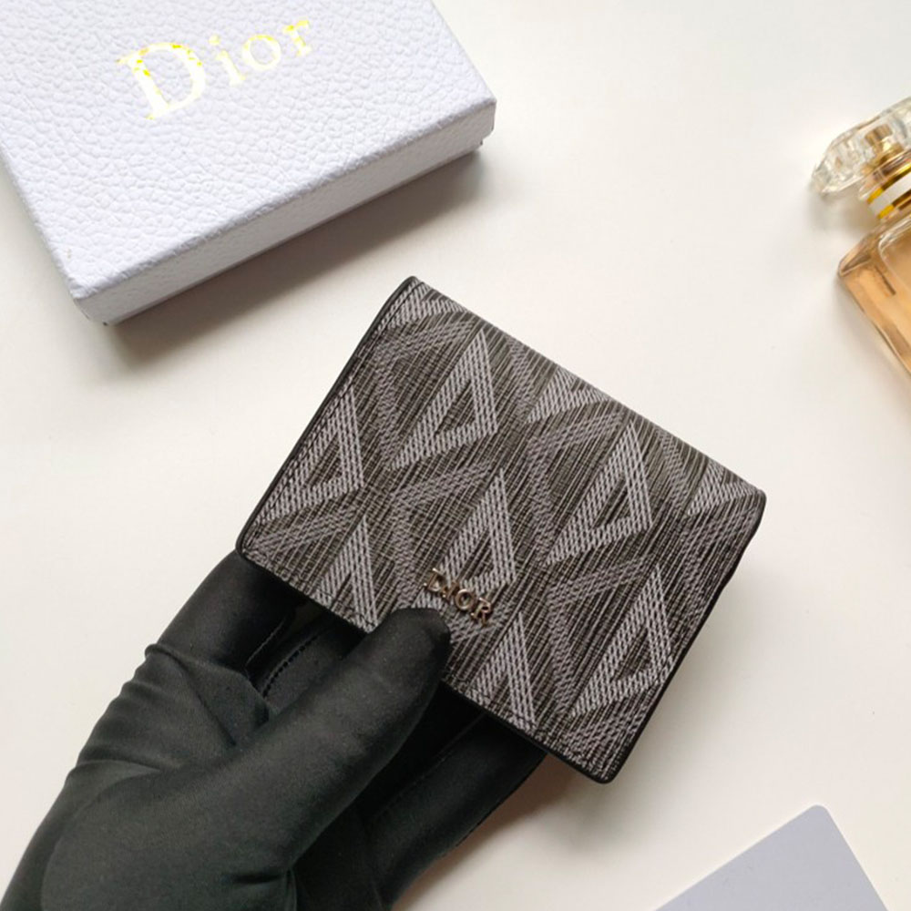 Dior Oblique Coin Card Holder Wallet