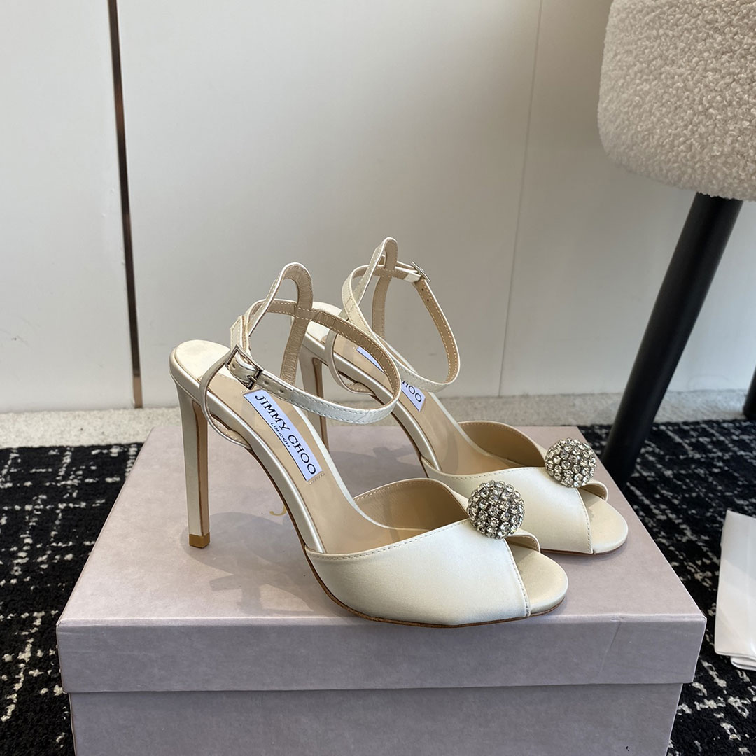 Jimmy Choo Sacora Leather Slingshot Fashion Buckle Slide Sandal