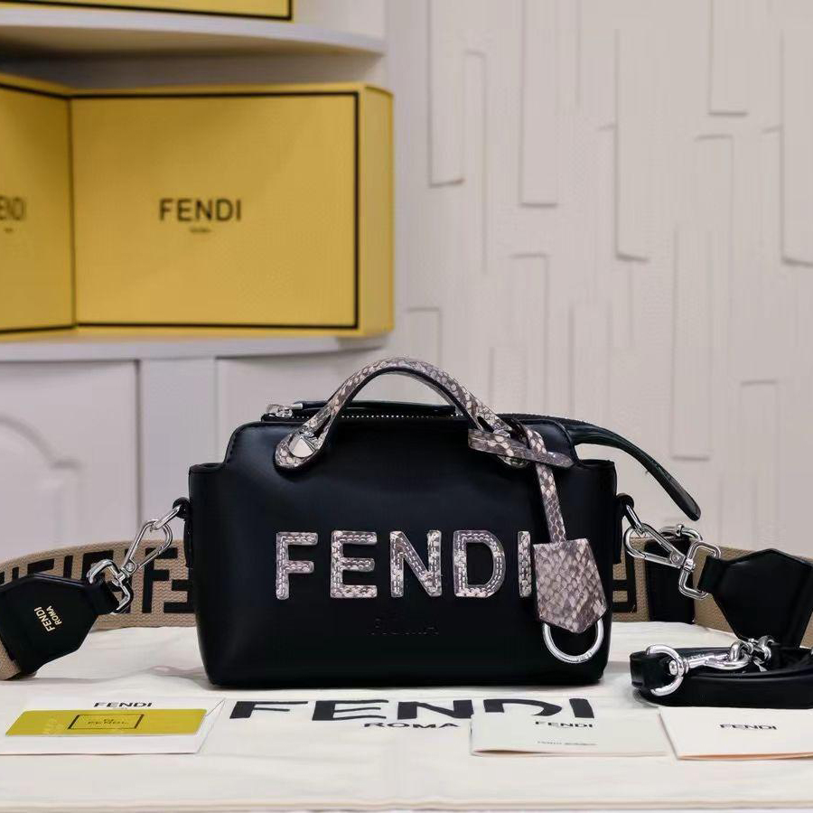 FENDI By The Way Mini Leather Boston Bag