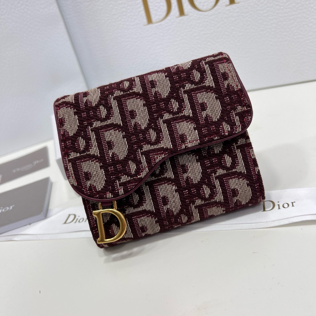 Dior saddle Three Fold Wallet