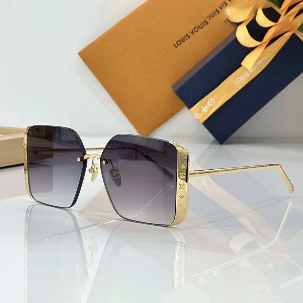 Louis Vuitton LV Lrregular Metal Frame Sunglasses
