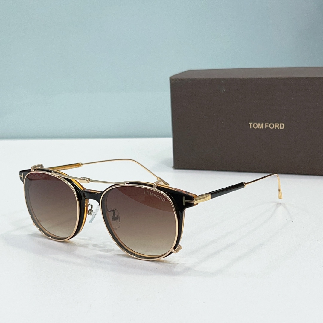 Tom Ford Round Metal Thin Frame Sunglasses