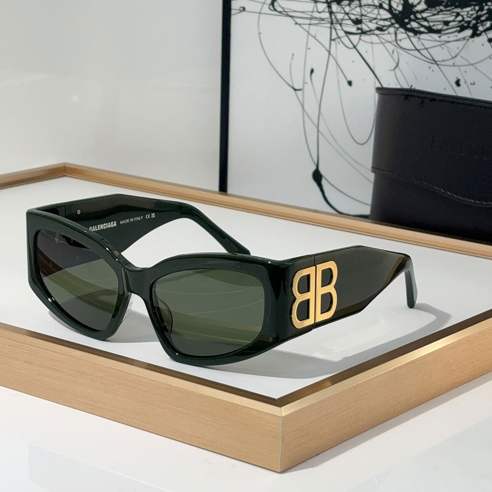 Balenciaga  Mirror leg Logoo Aviator Sunglasses