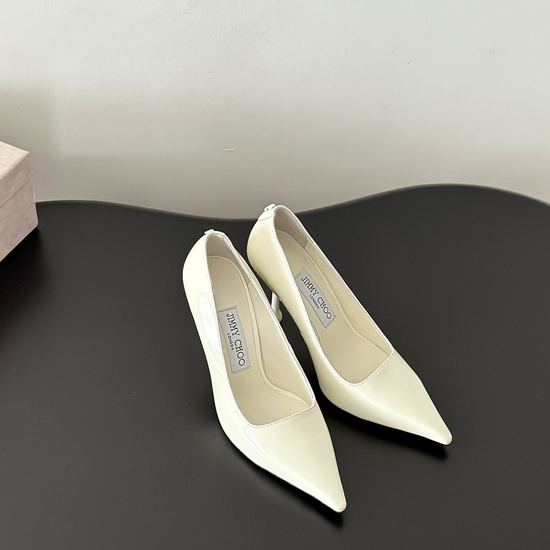 Jimmy Choo 9.5CM Slim Heel Stylish And Elegant  Slide Sandal