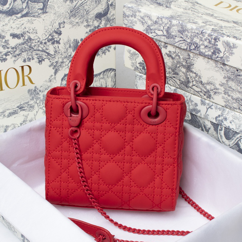 Dior The LADY DIOR Bag MINI SIZE(17*15*7cm)