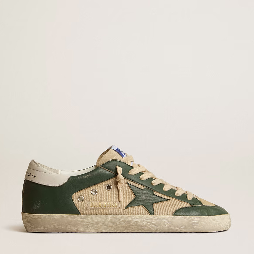 Golden Goose Super-Star LTD in nappa leather with red star and heel tab