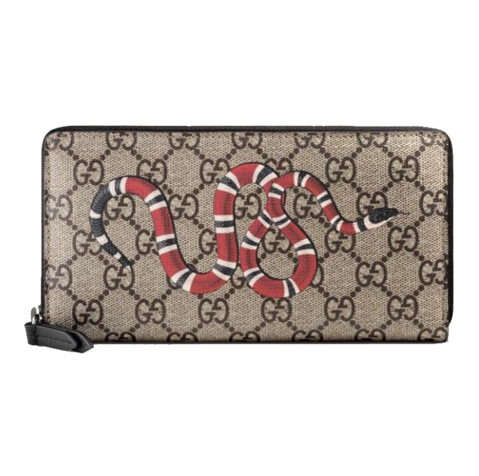 Gucci Unisex GG Supreme Printed Long Zipper Wallet