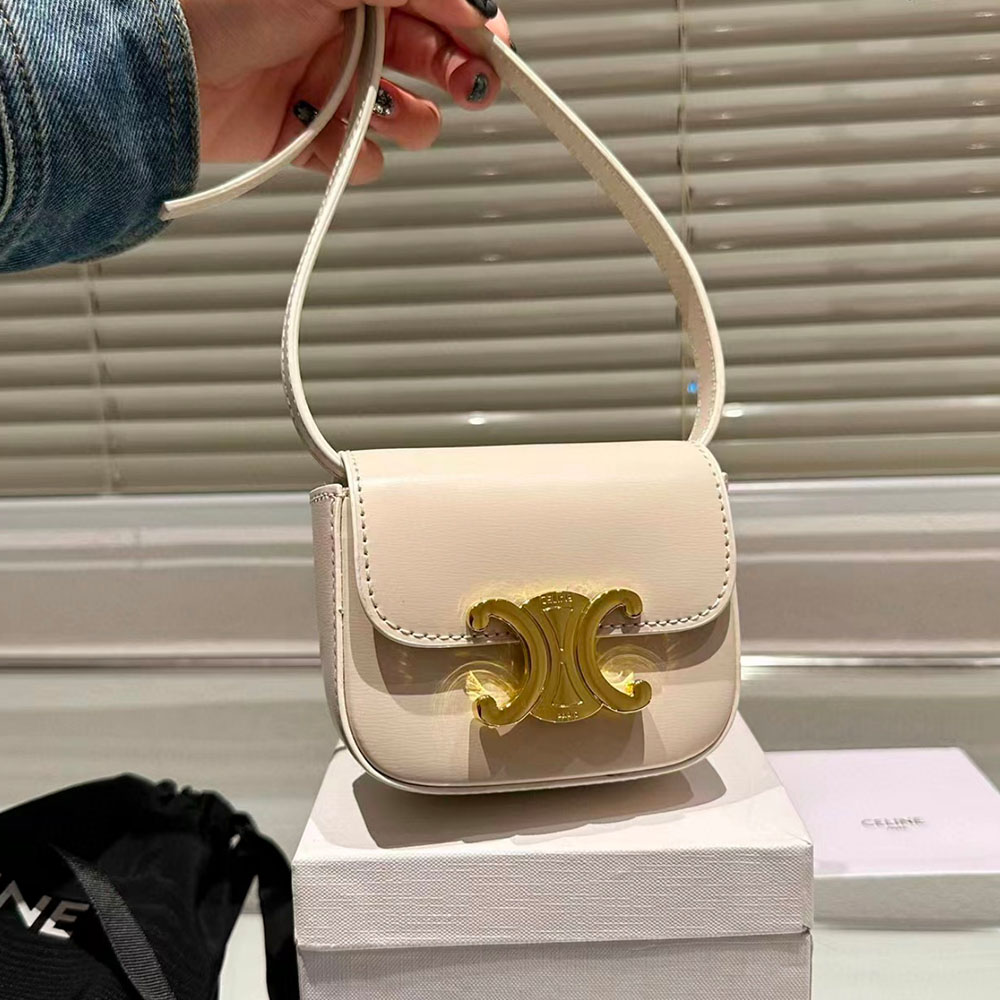 CELINE MINI TRIOMPHE IN SHINY CALFSKIN