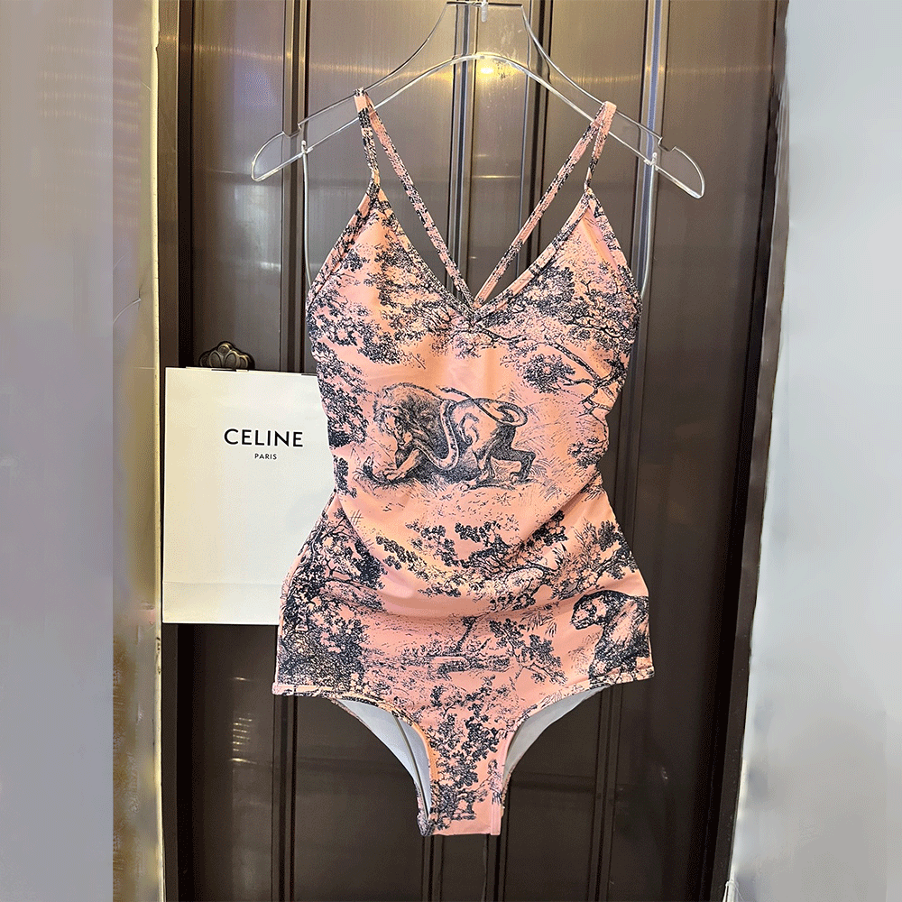 Dior  Animal-print One-piece Swimsuit  Swimwear