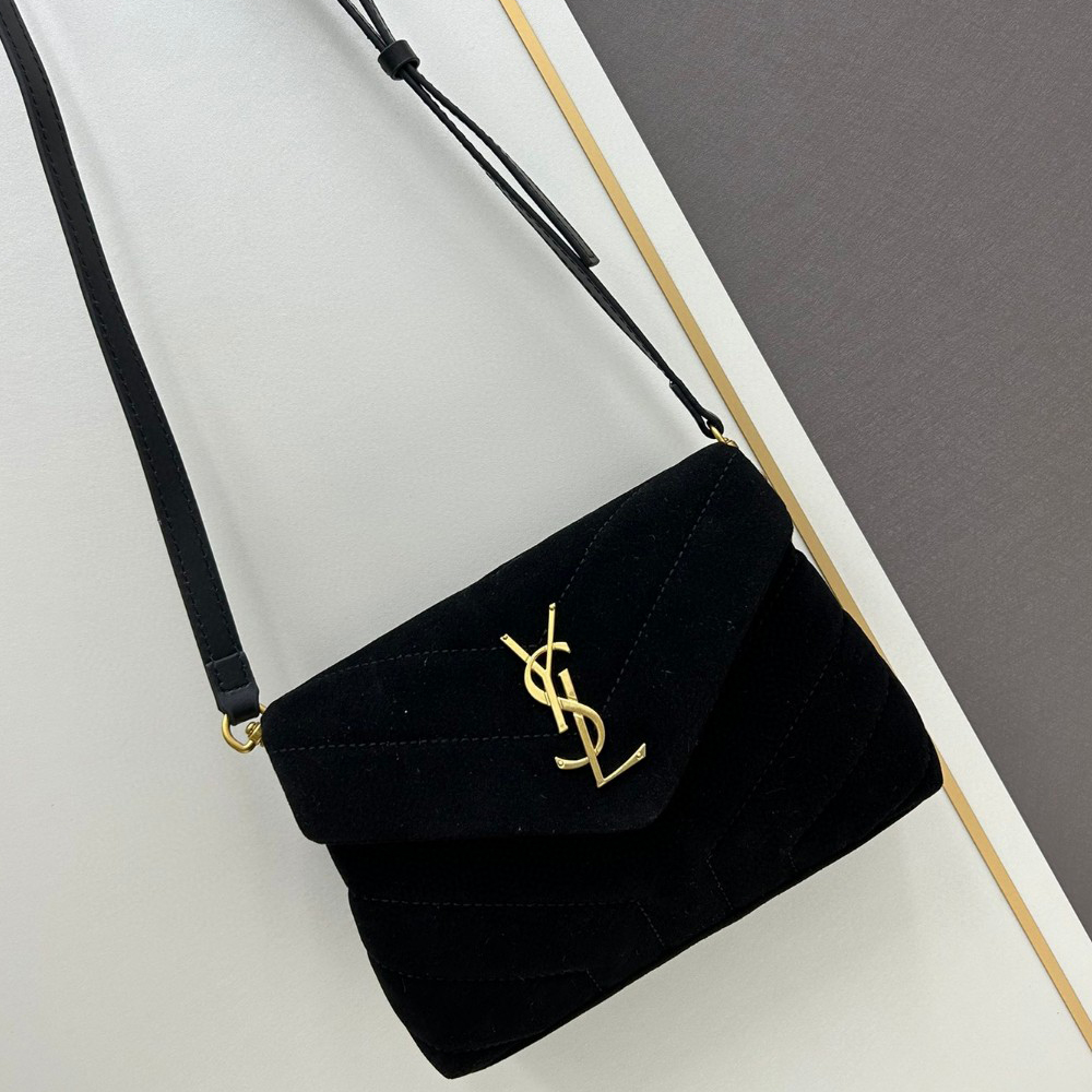 Saint Laurent LOULOU Quilted Suede Bag