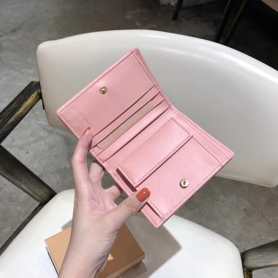 MIU MIU Matelassé Sheepskin Wallet