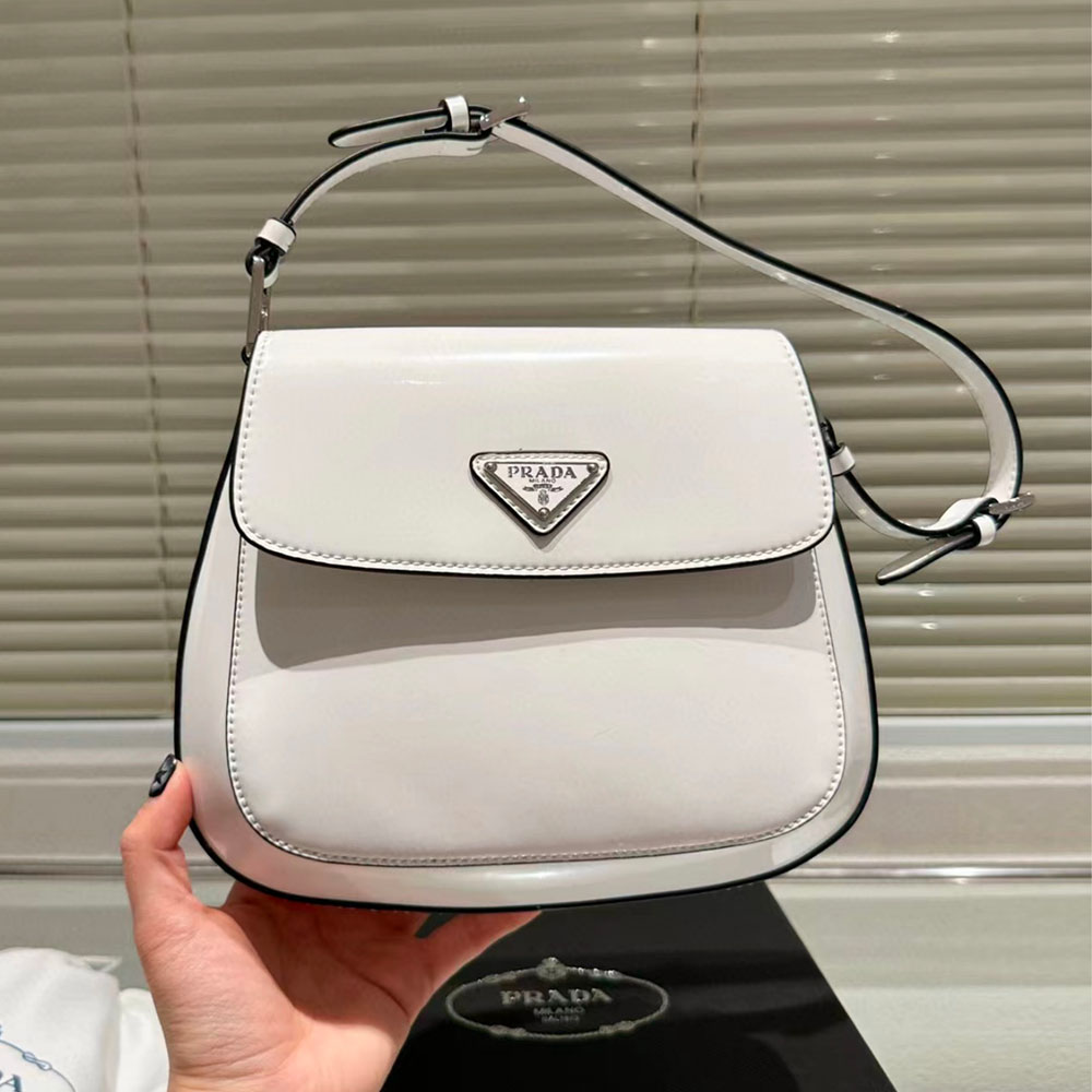 Prada Cleo Shiny leather shoulder bag