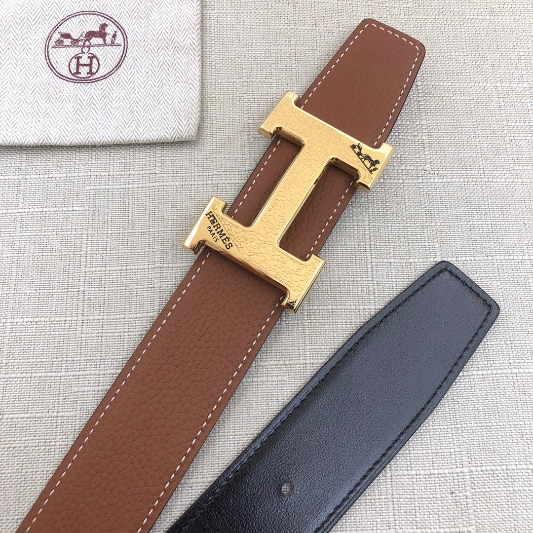 Hermes H Belt Buckle & Reversible Brown For Women, Women Belt 380MM