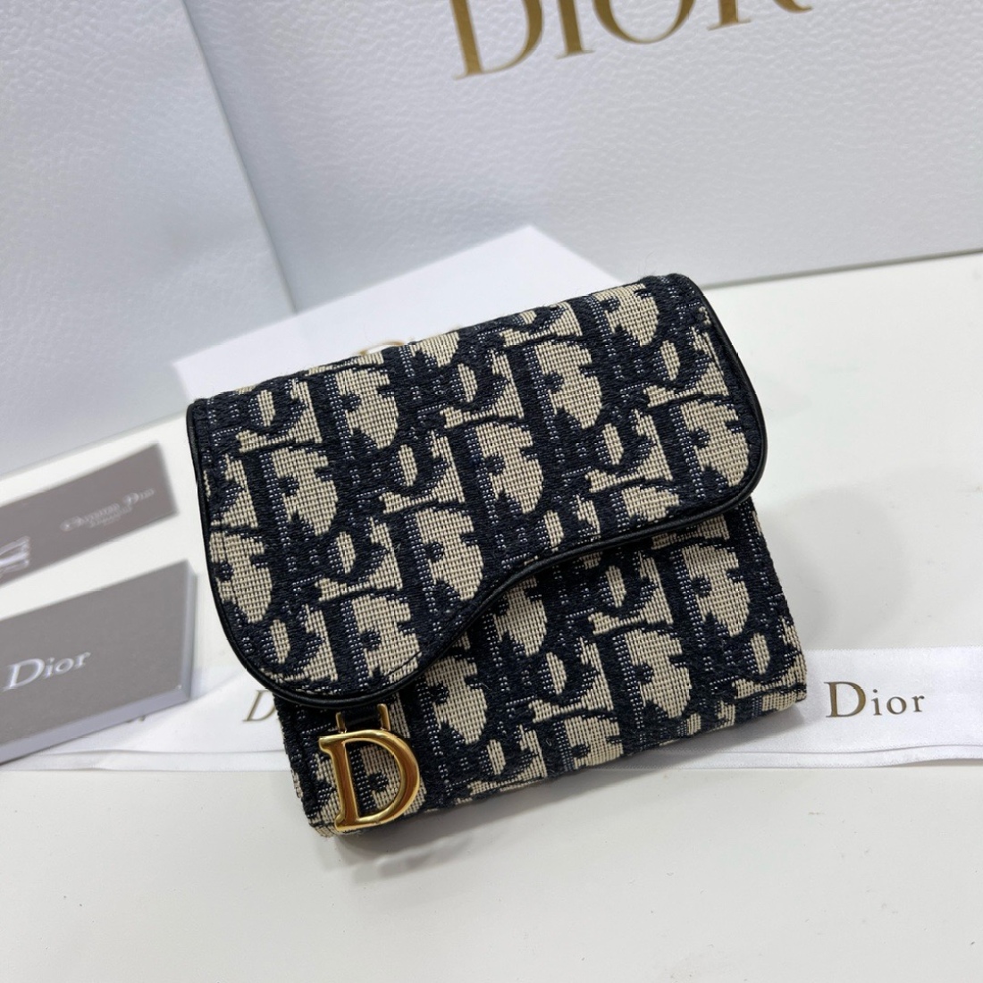 Dior saddle Three Fold Wallet