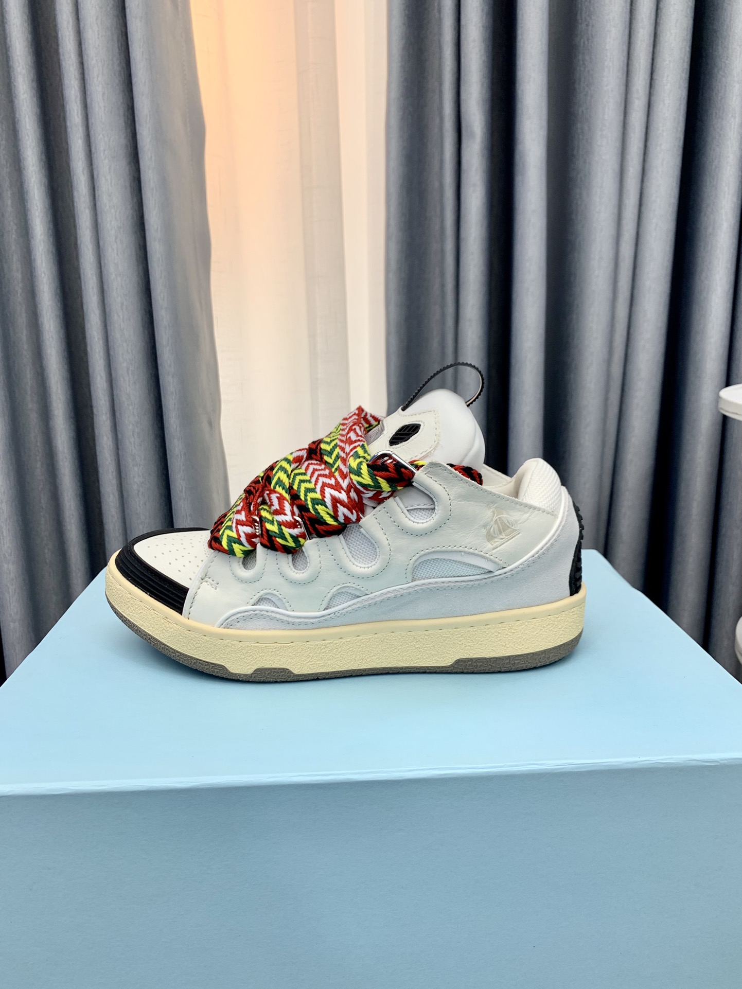 Lanvin LEATHER CURB SNEAKERS