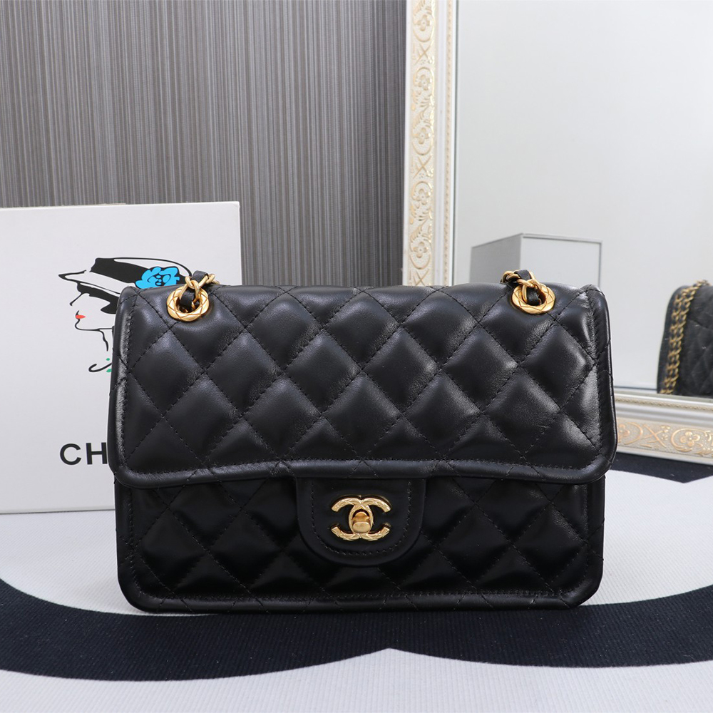 Chanel Shiny Leather Flap Bag